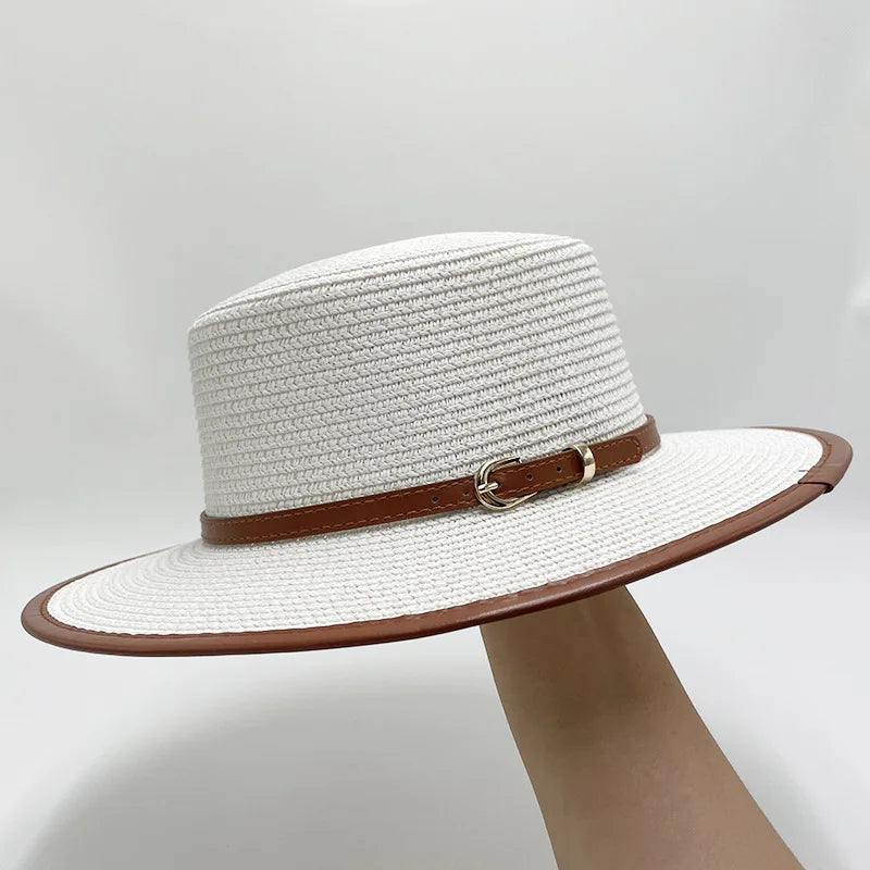 Dos Santos Summer Straw Boater Hat