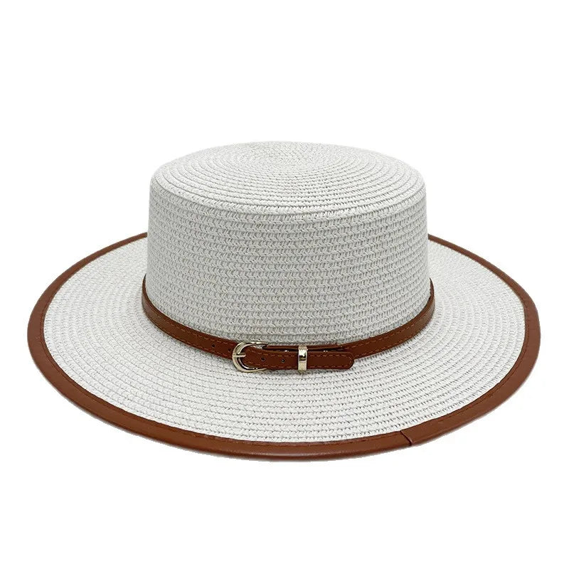 Dos Santos Summer Straw Boater Hat