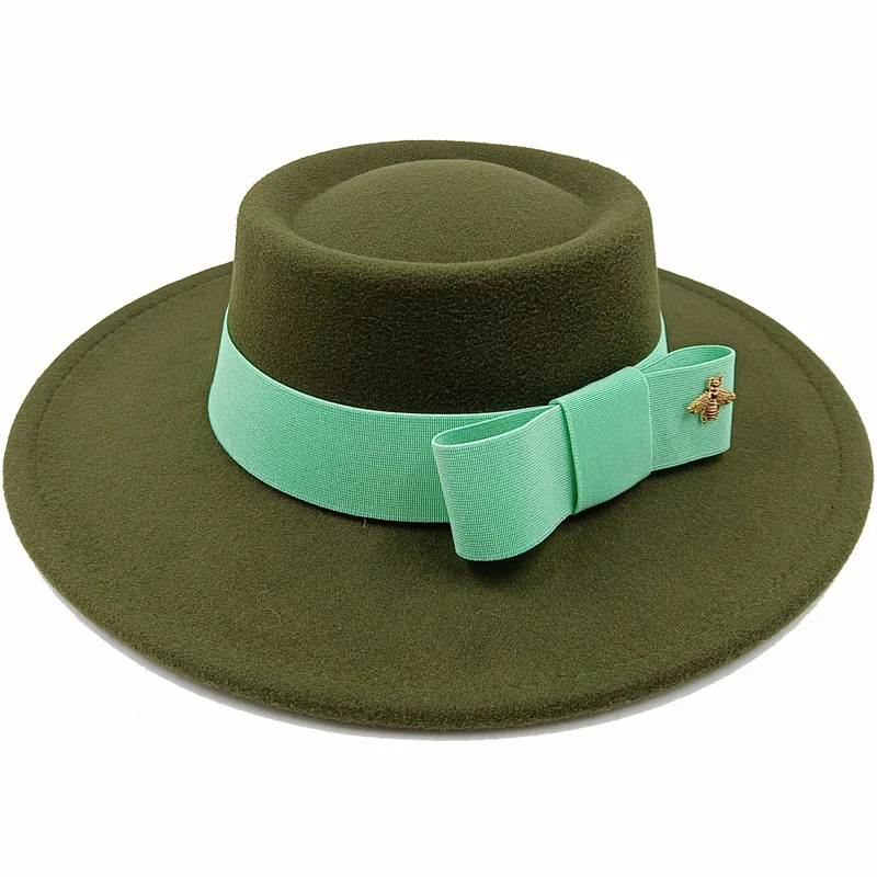 Firefly Ribbon Boater Porkpie Hat
