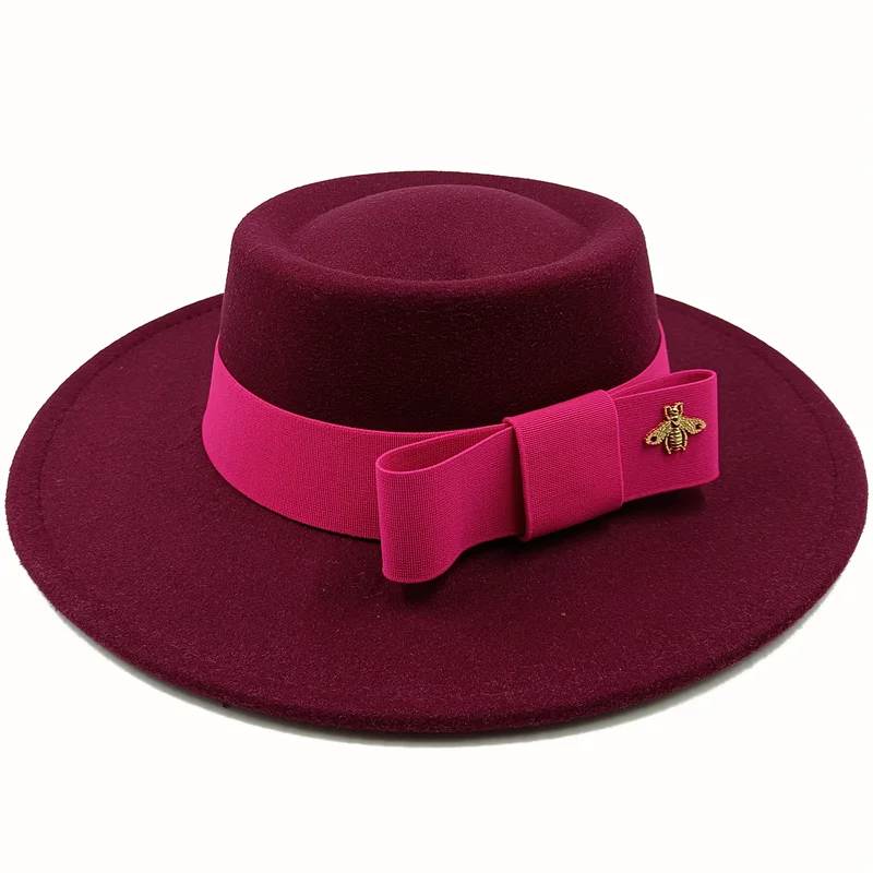 Firefly Ribbon Boater Porkpie Hat
