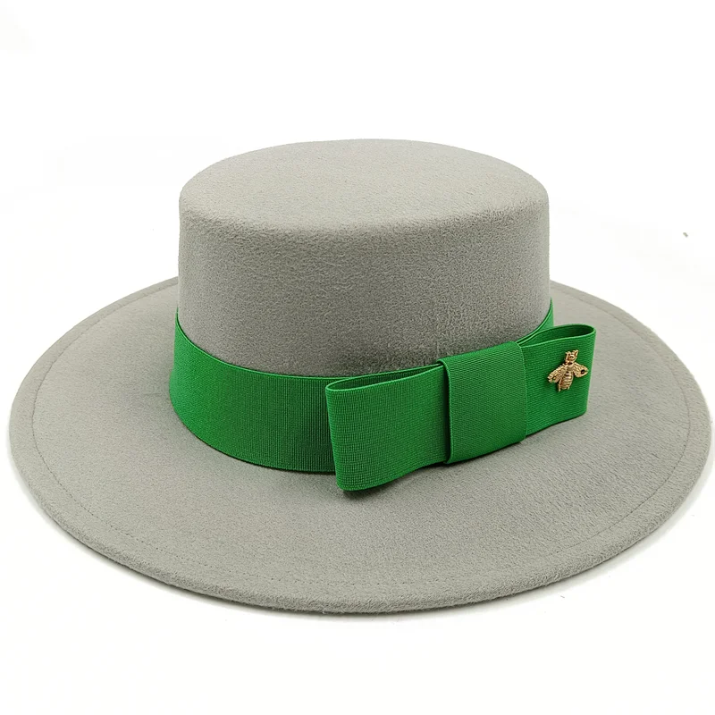 Firefly Ribbon Boater Porkpie Hat