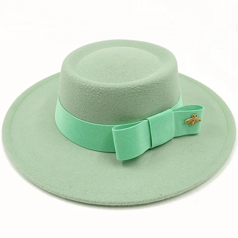 Firefly Ribbon Boater Porkpie Hat