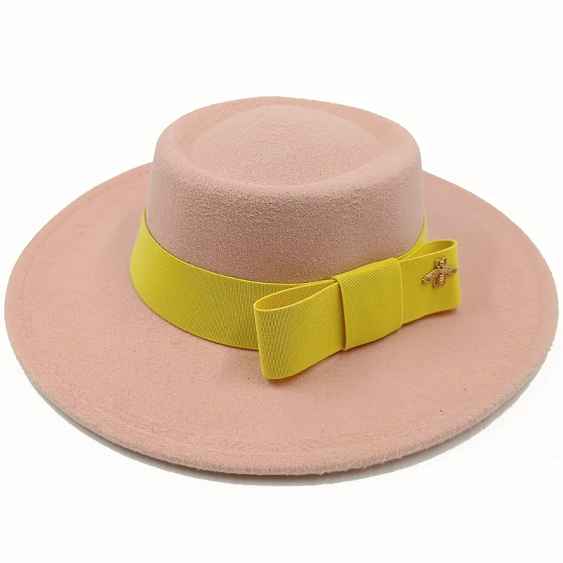 Firefly Ribbon Boater Porkpie Hat