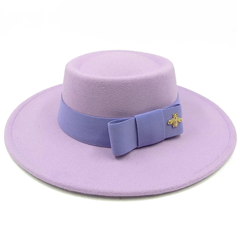 Firefly Ribbon Boater Porkpie Hat