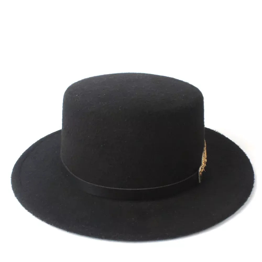 Golden Feather Classic Boater Hat