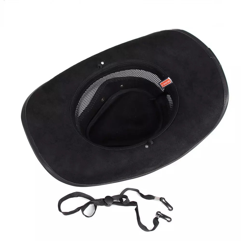 Ranch Mesh Genuine Leather Cowboy Hat