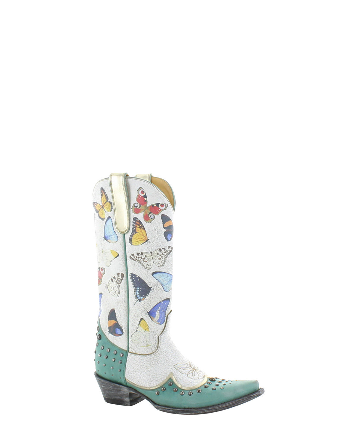 Women's Butterfly Cowgirl Boots - Taupe/Mint - view 3