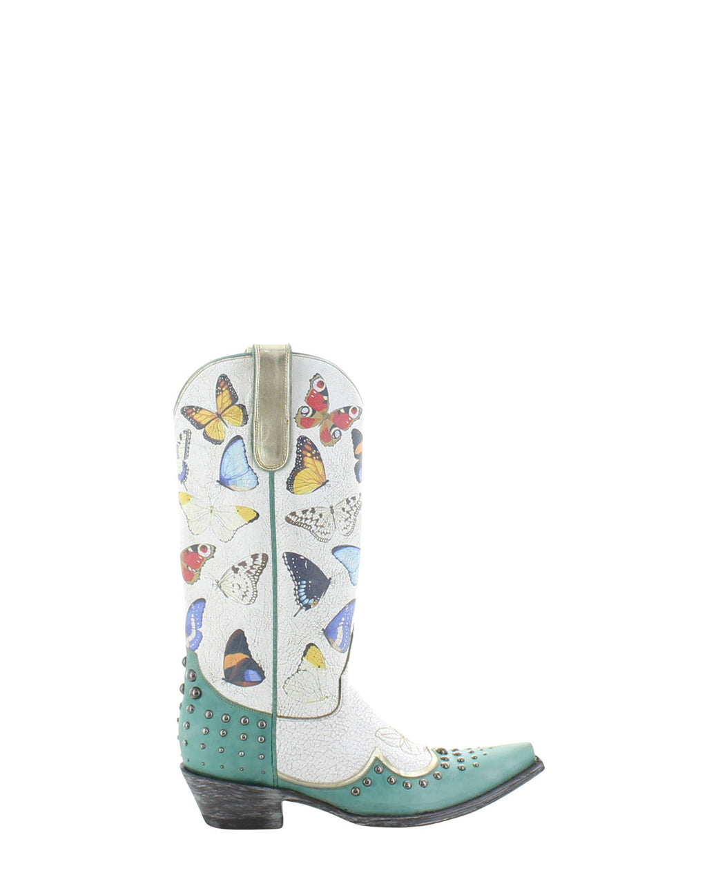 Women's Butterfly Cowgirl Boots - Taupe/Mint - view 2