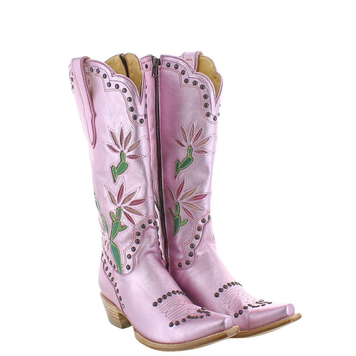 Women's Metallic Cowgirl Boots - Metallic Pink - view 4