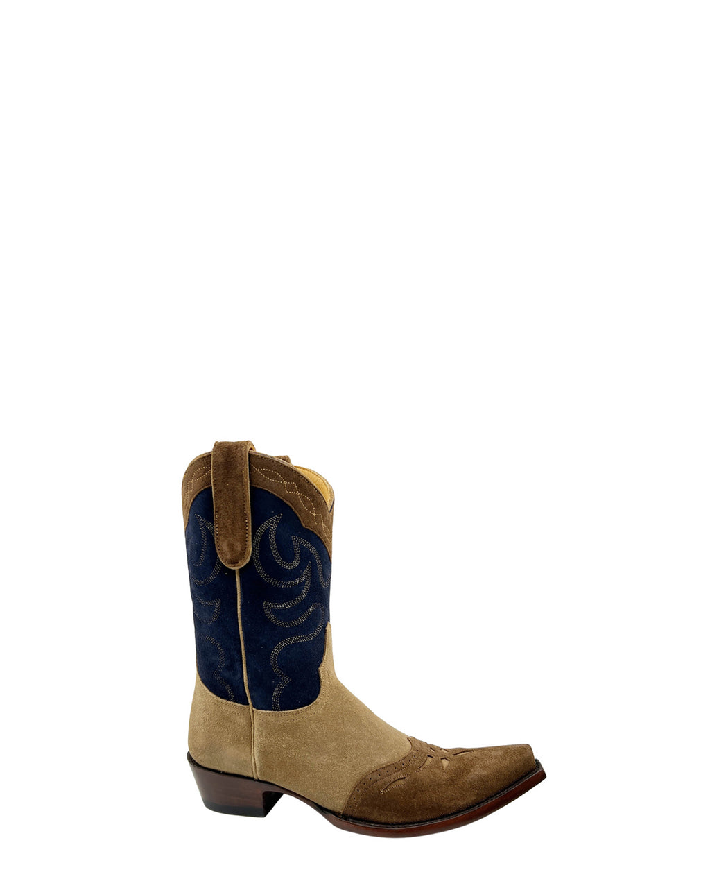 Women's Embroidered Short Cowgirl Boots - Taupe/Cinnamon - view 3