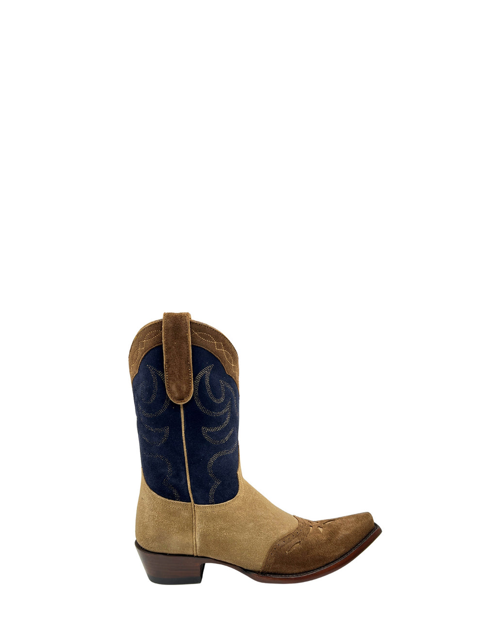 Women's Embroidered Short Cowgirl Boots - Taupe/Cinnamon - view 2