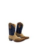 Women's Embroidered Short Cowgirl Boots - Taupe/Cinnamon