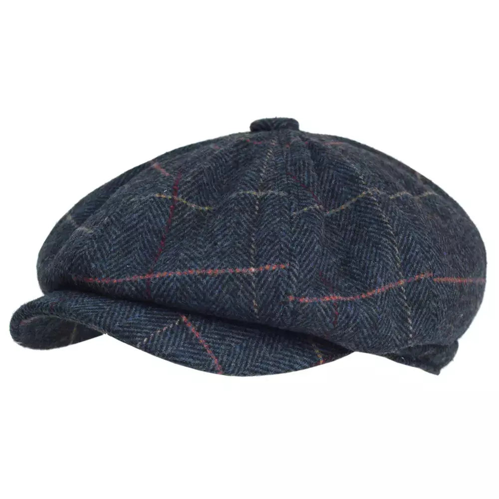 Lancashire Plaid Wool Newsboy Cap