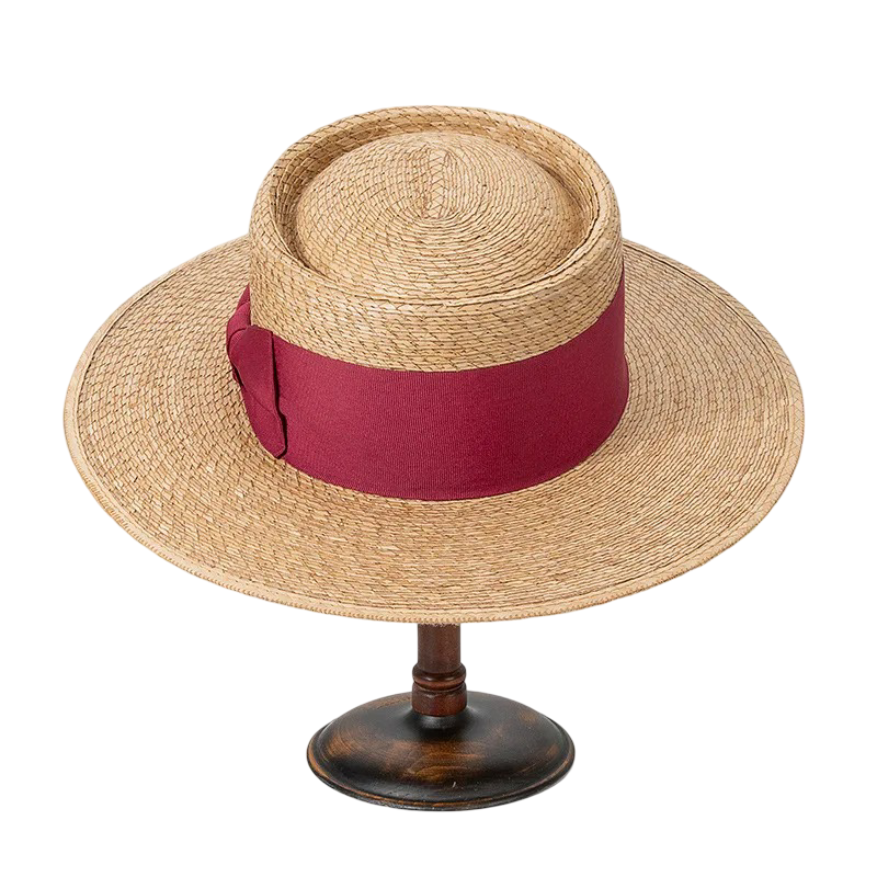 Maldives Summer Handmade Straw Porkpie Hat