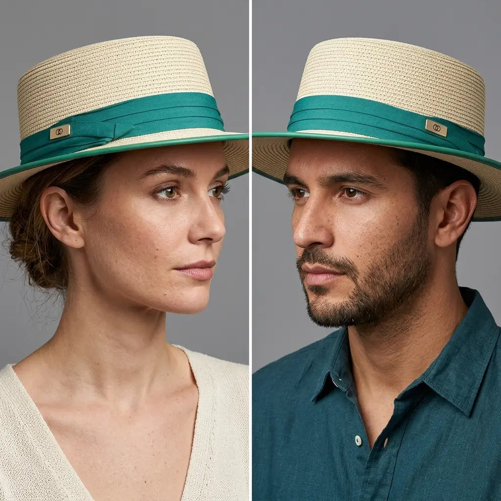 Marbella Summer Raffia Boater Hat