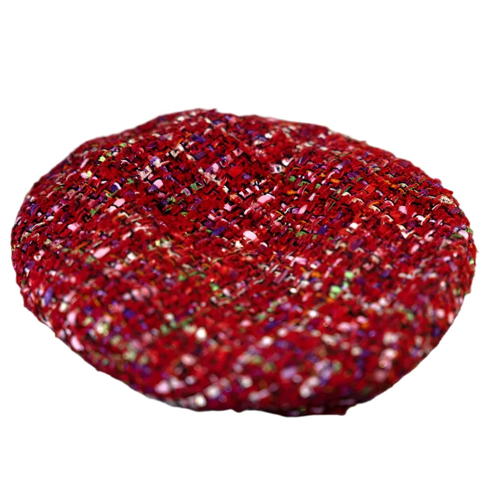 Marguerite Red Knitted Wool Beret