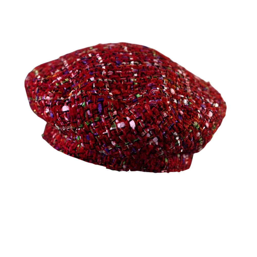 Marguerite Red Knitted Wool Beret