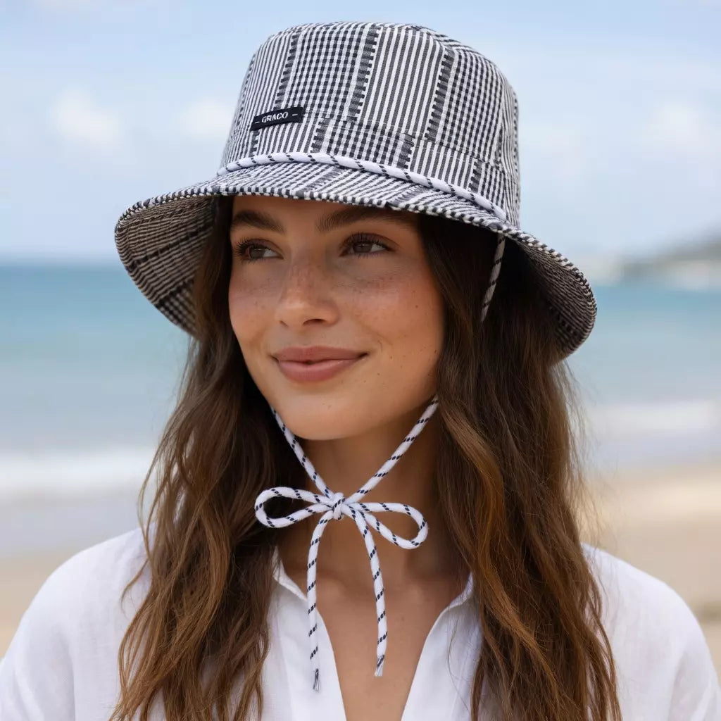 Napoli Summer Striped Fisherman Boater Hat