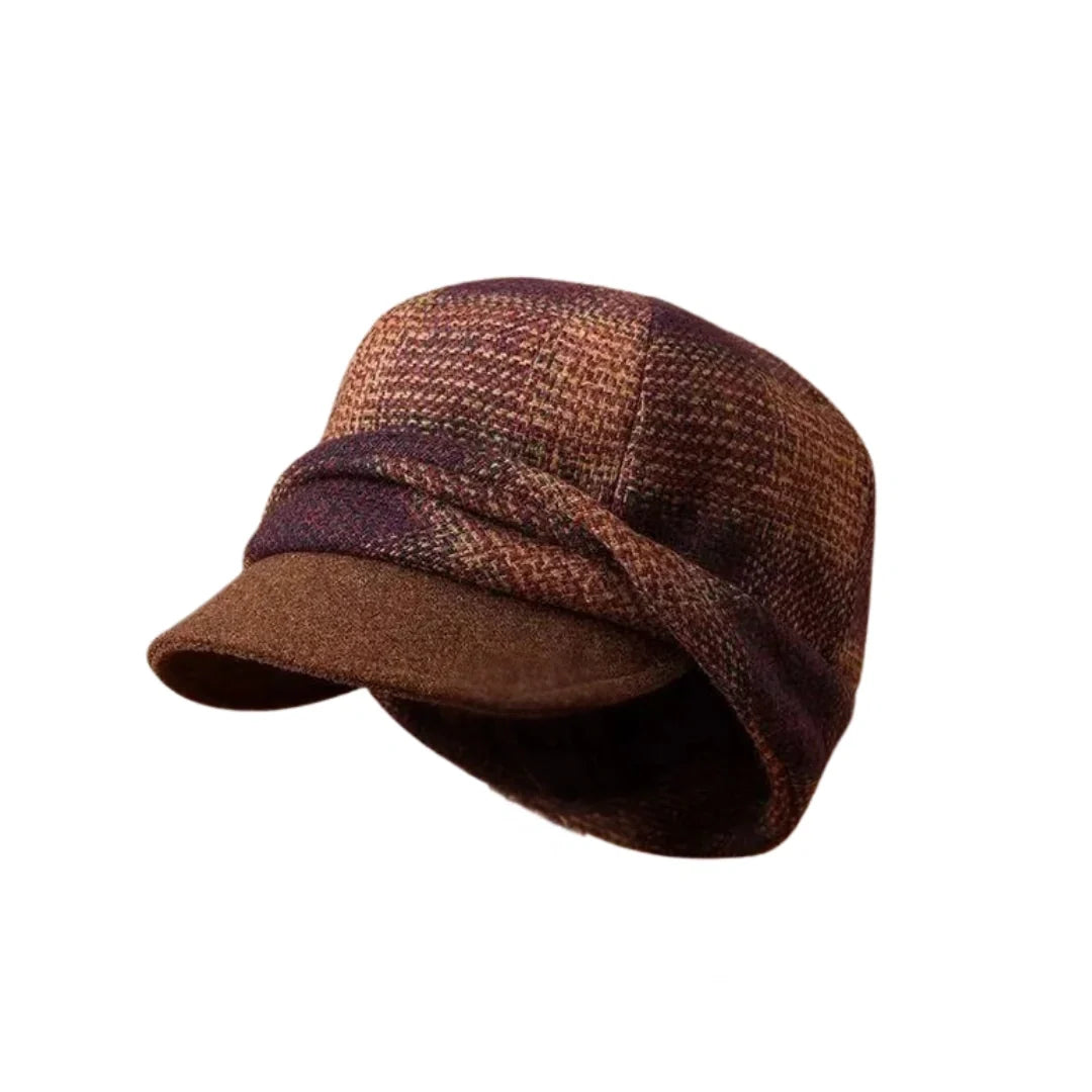 Newcastle Women Retro Plaid Wool Beret