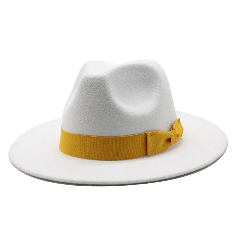 Pahoda White Cotton Fedora Hat