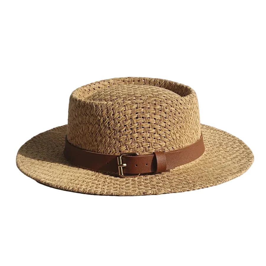 Palermo Summer Handmade Straw Porkpie Hat