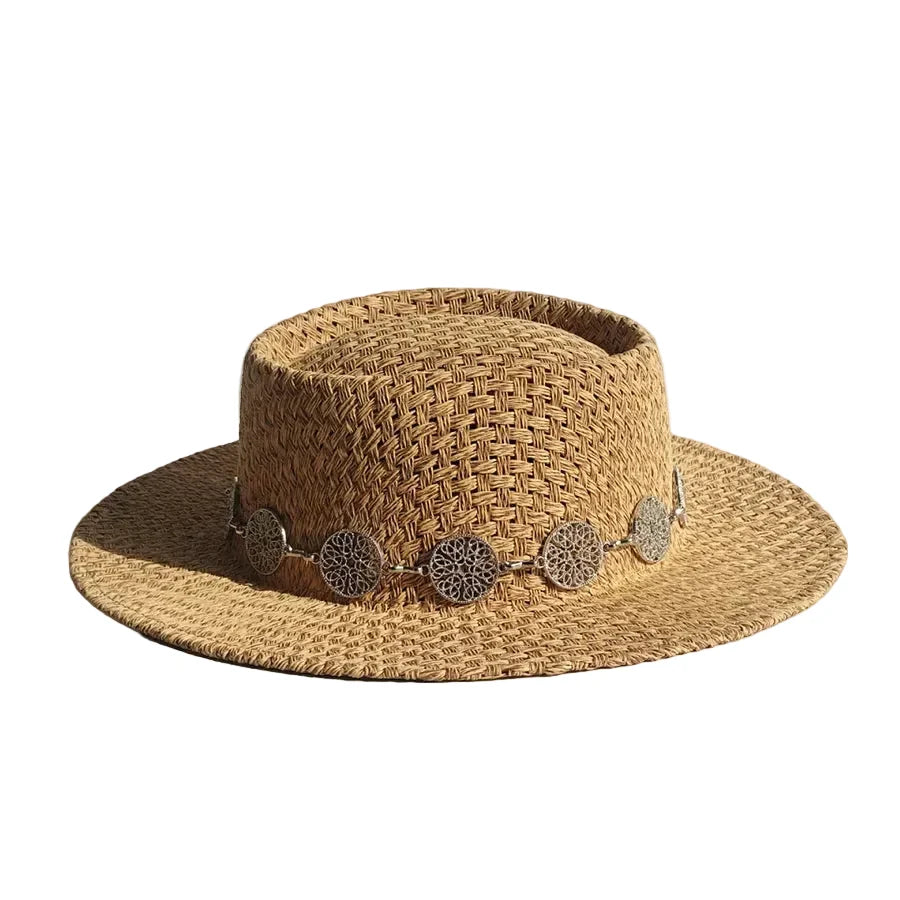 Palermo Summer Handmade Straw Porkpie Hat