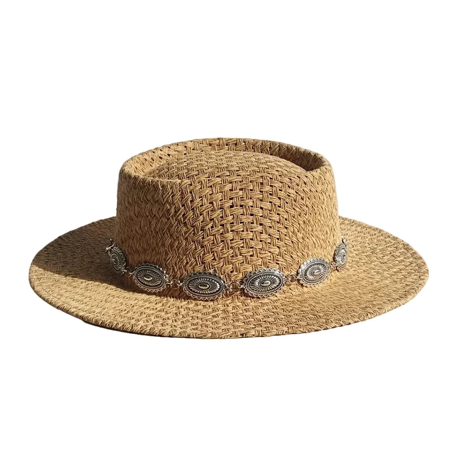 Palermo Summer Handmade Straw Porkpie Hat
