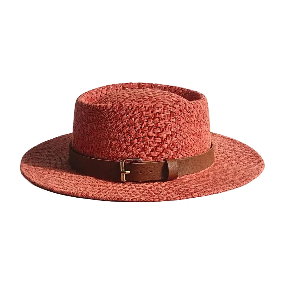 Palermo Summer Handmade Straw Porkpie Hat