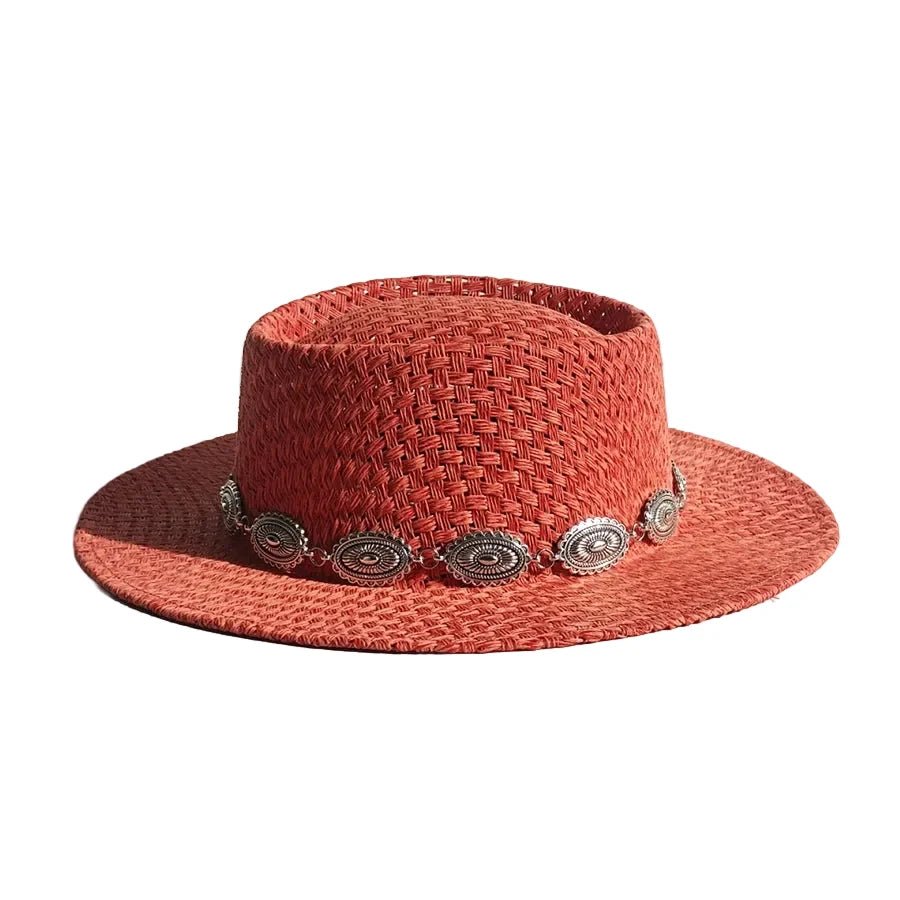 Palermo Summer Handmade Straw Porkpie Hat