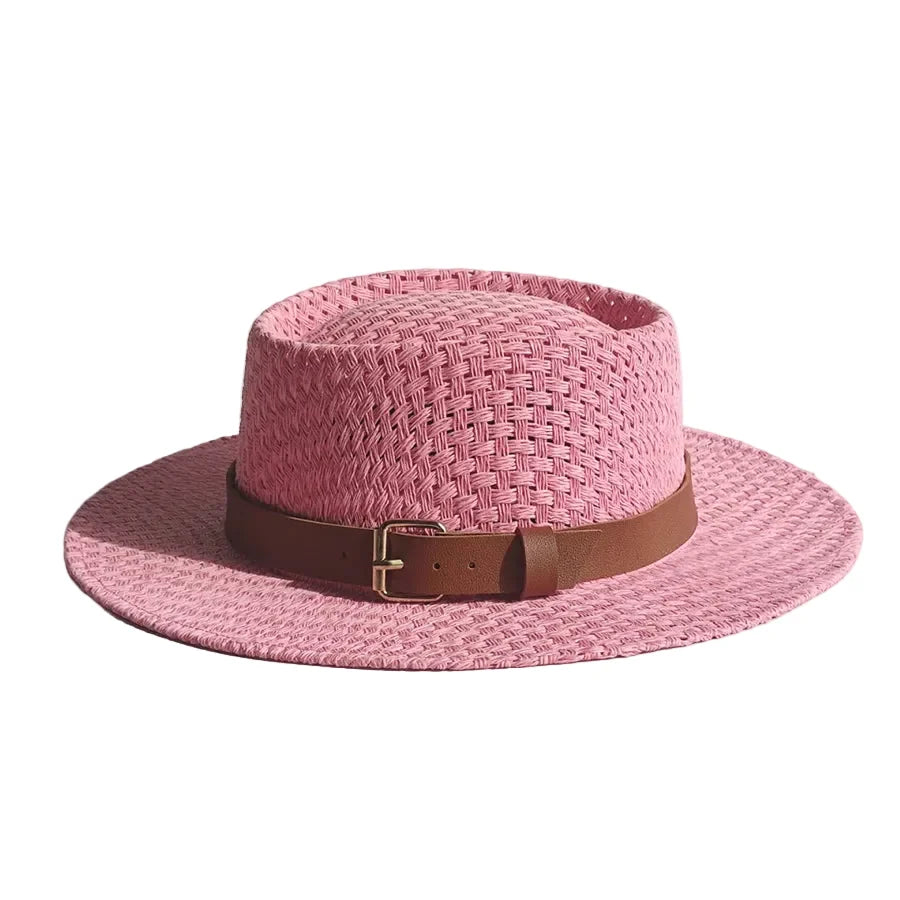 Palermo Summer Handmade Straw Porkpie Hat