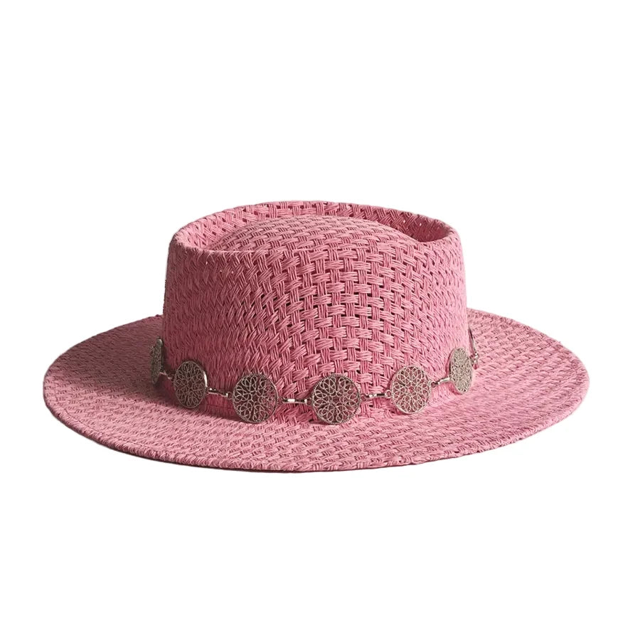 Palermo Summer Handmade Straw Porkpie Hat