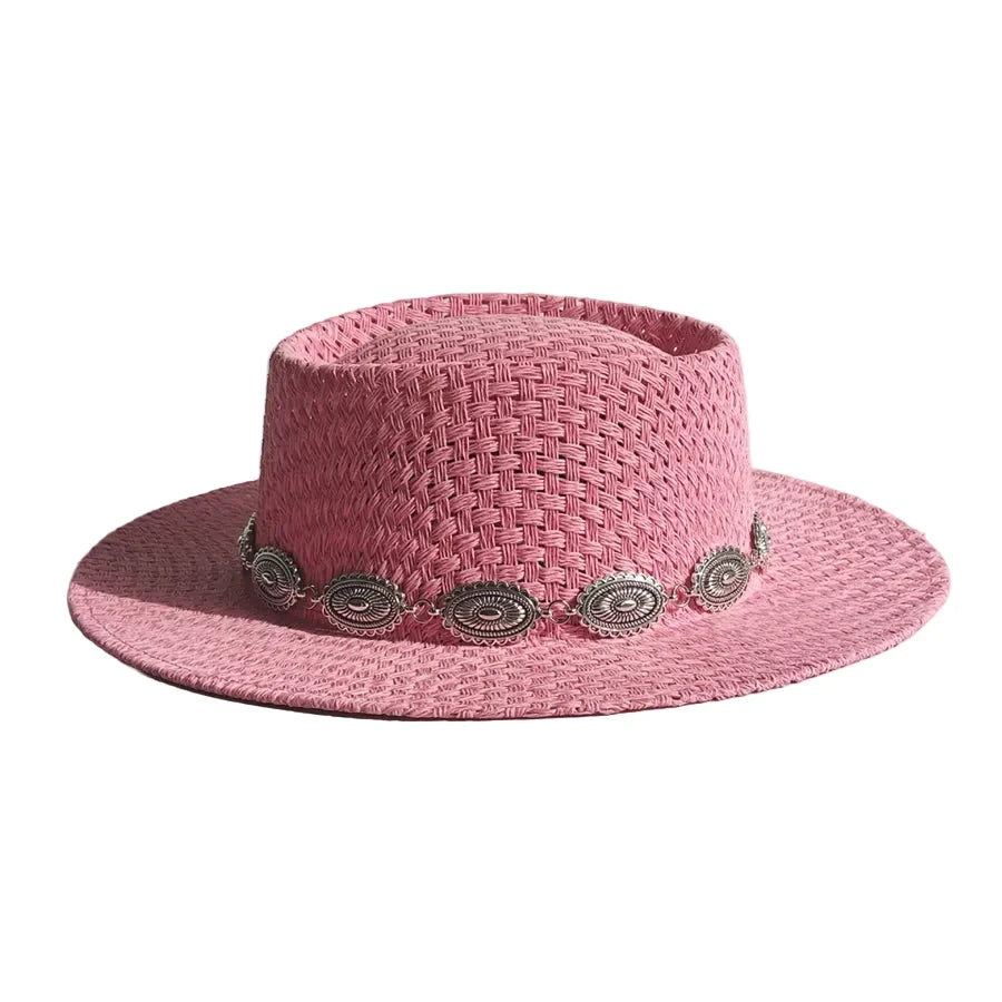 Palermo Summer Handmade Straw Porkpie Hat