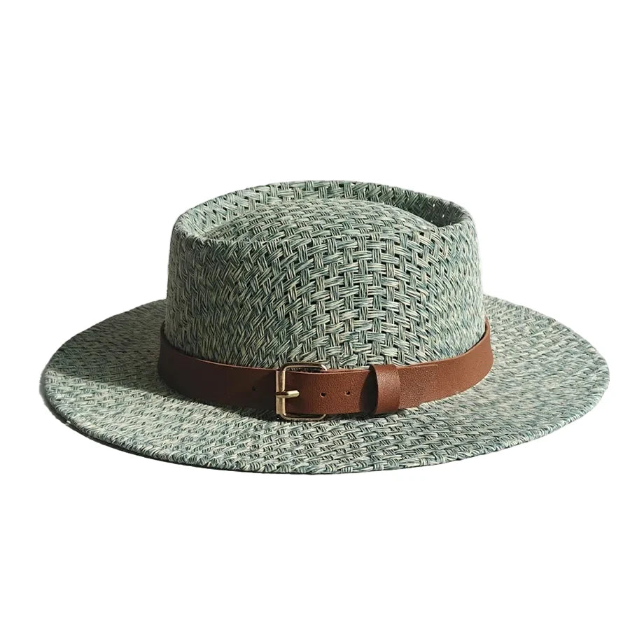 Palermo Summer Handmade Straw Porkpie Hat