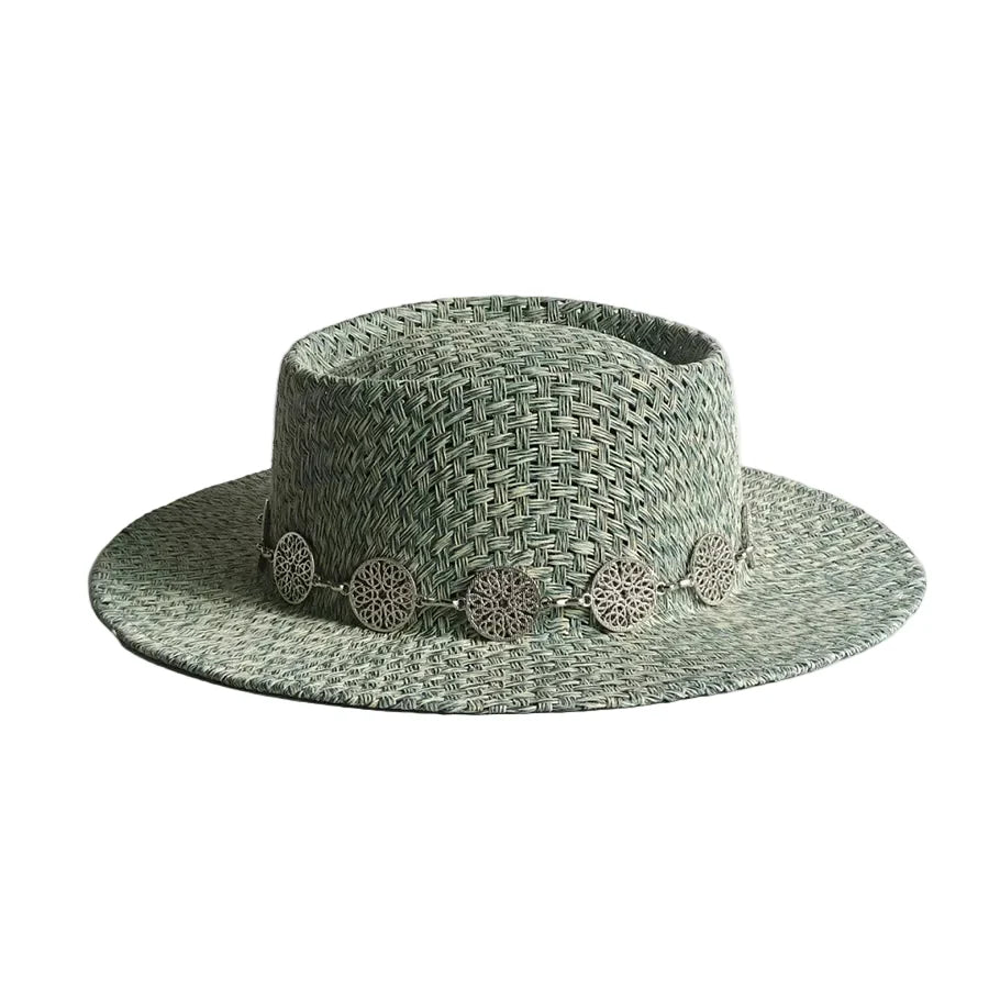 Palermo Summer Handmade Straw Porkpie Hat