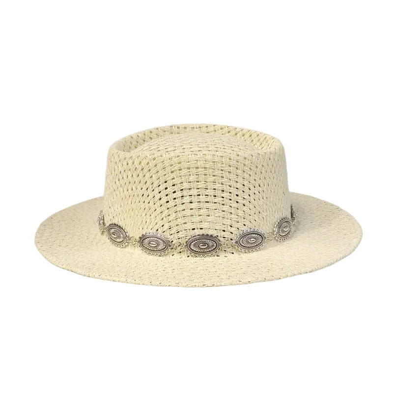 Palermo Summer Handmade Straw Porkpie Hat