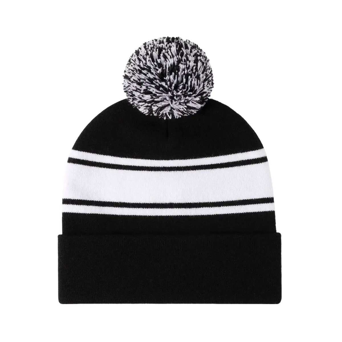 Palmer Pom Pom Striped Beanie