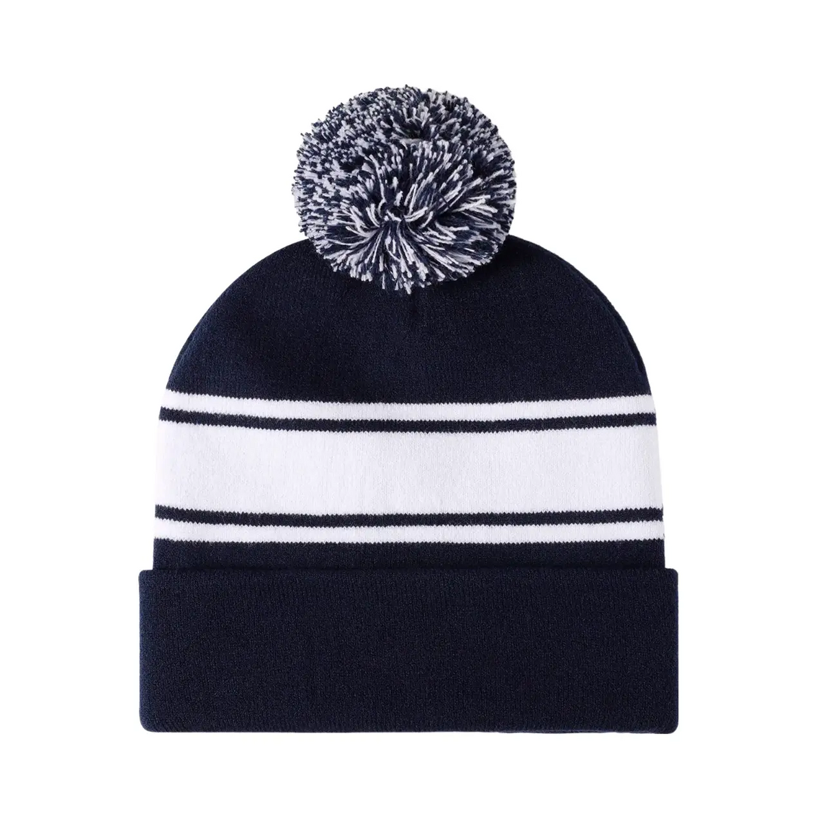 Palmer Pom Pom Striped Beanie