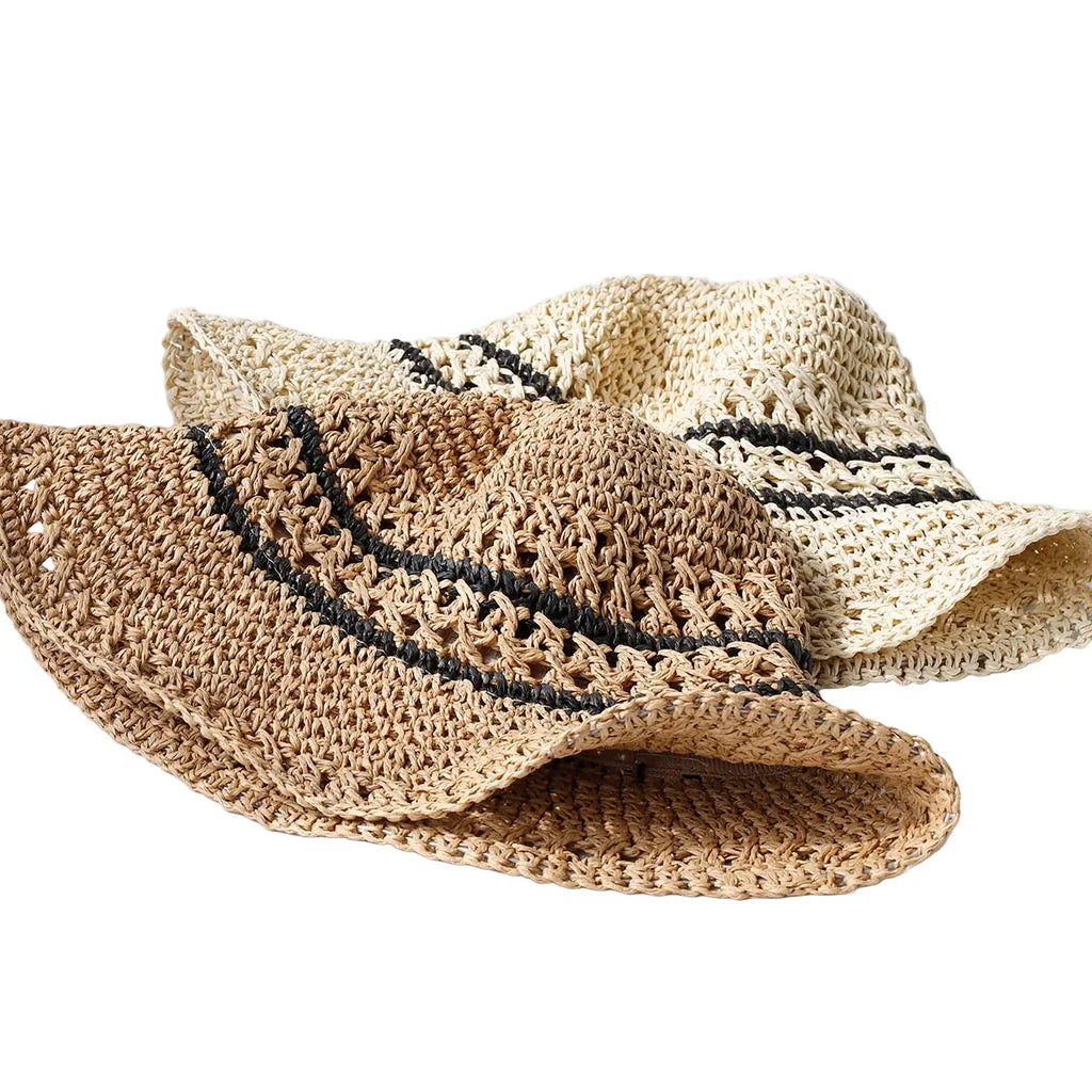 Portimão Knitted Straw Crochet Hat