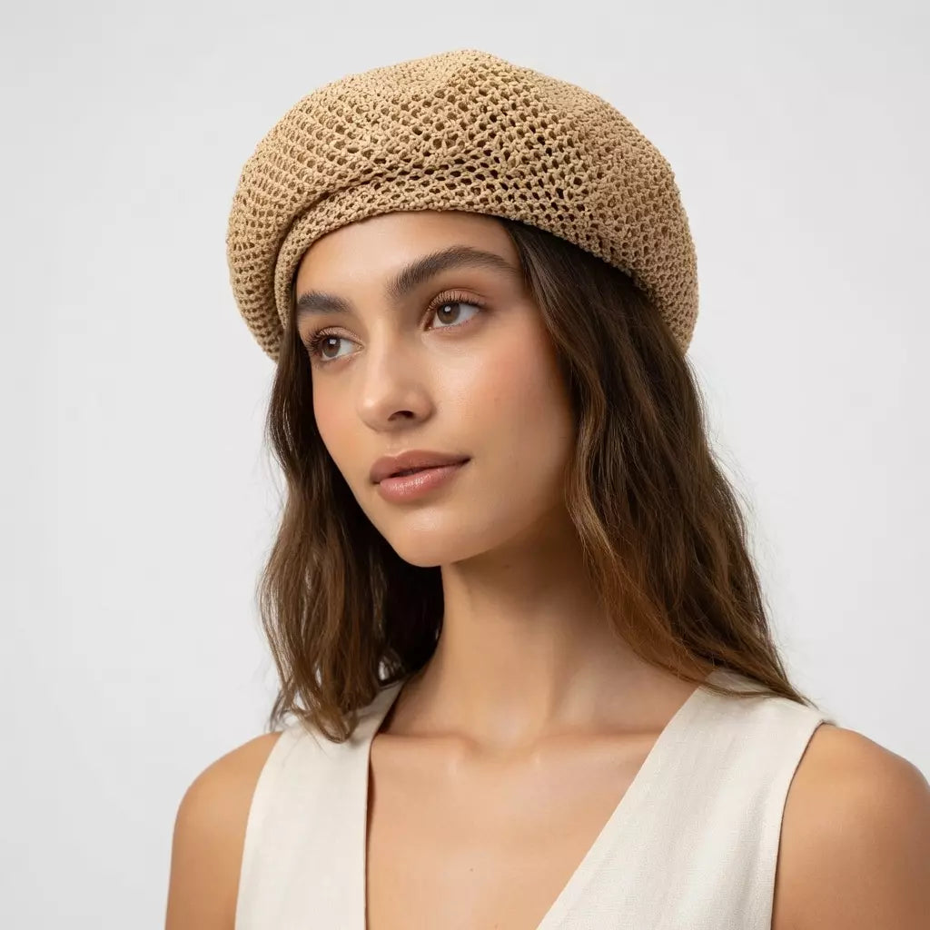 Riccione Woman Summer Straw Beret