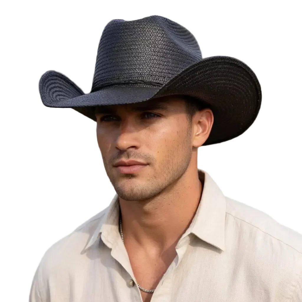 Rimini Summer Handmade Straw Western Cowboy Hat