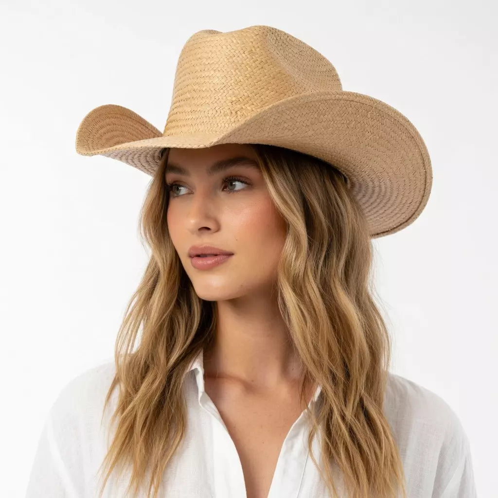 Rimini Summer Handmade Straw Western Cowboy Hat