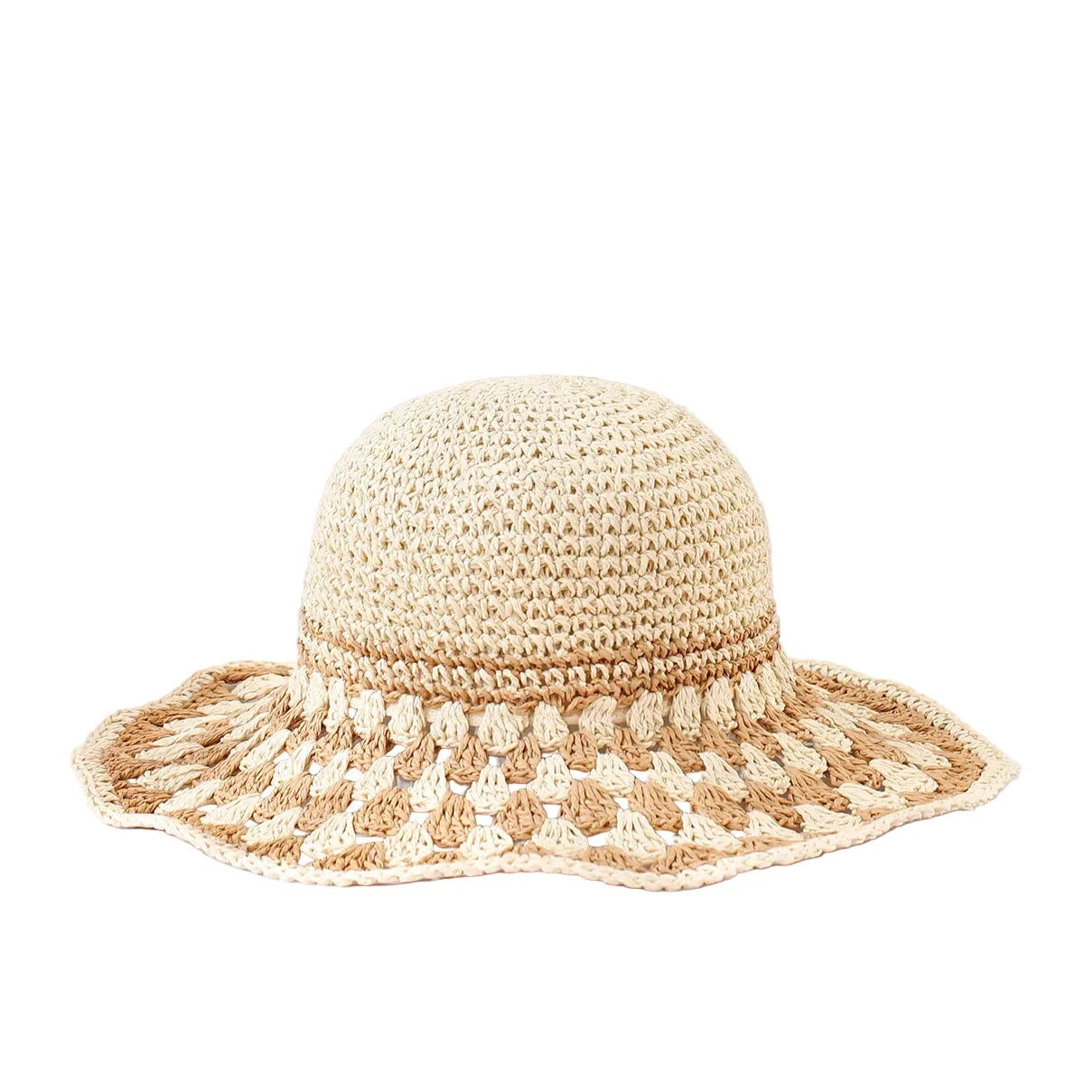 Rocamadour Summer Knitted Straw Crochet Bucket Hat