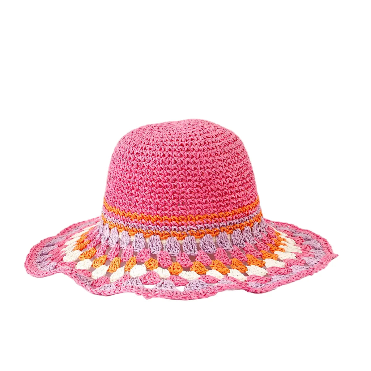 Rocamadour Summer Knitted Straw Crochet Bucket Hat