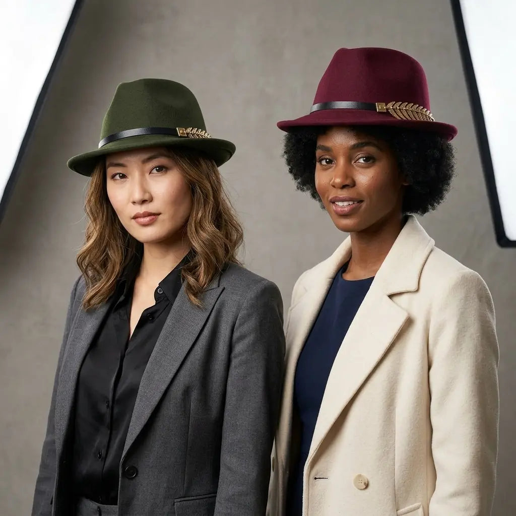 Rostock Metal Feather Trilby Hat