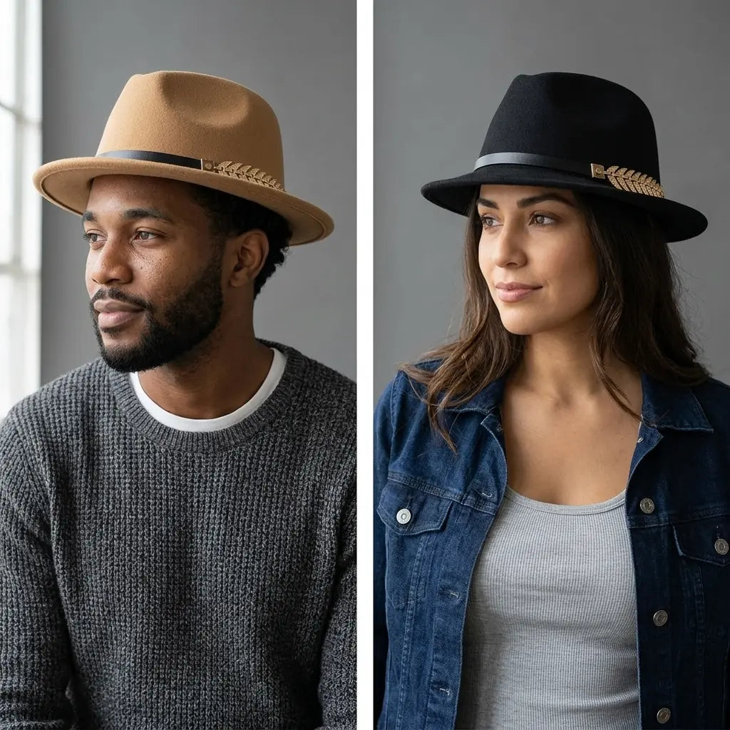 Rostock Metal Feather Trilby Hat