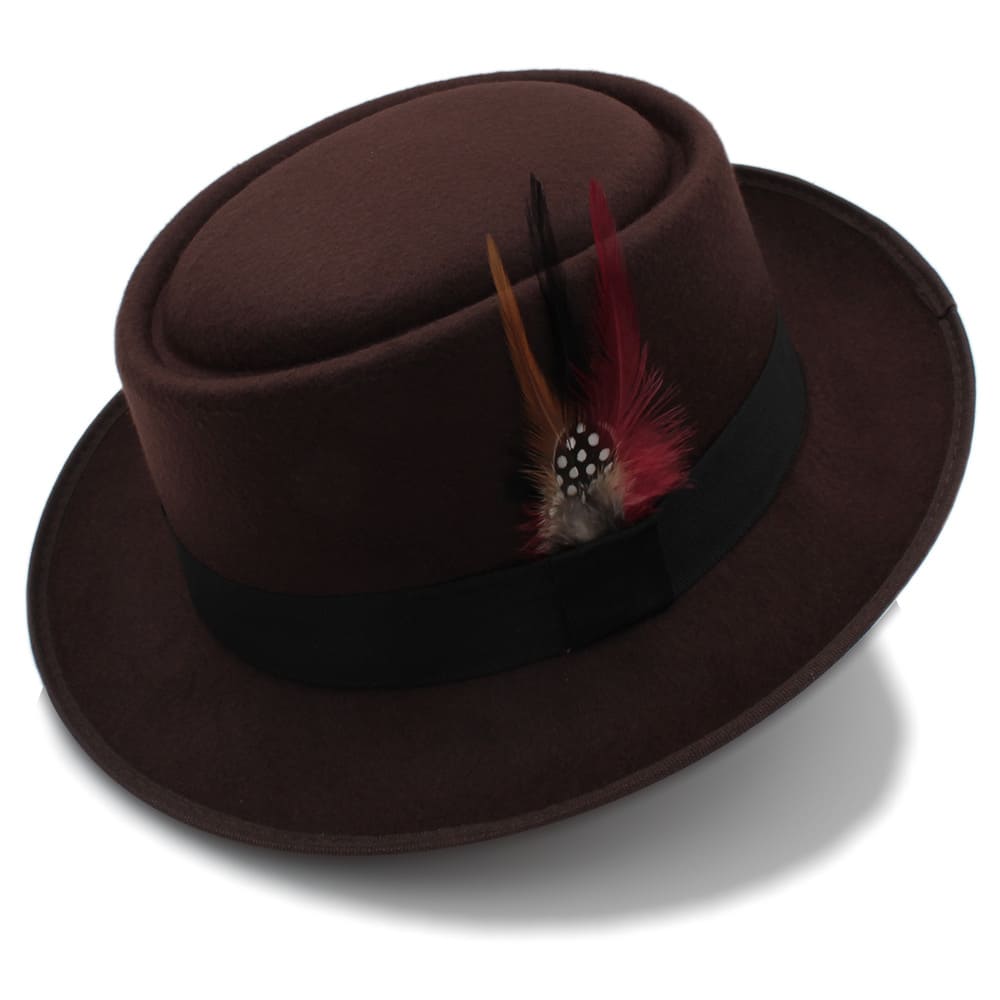 Rozzi Feather Wool Porkpie Hat