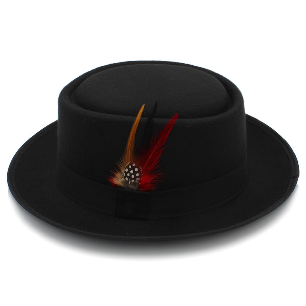Rozzi Feather Wool Porkpie Hat