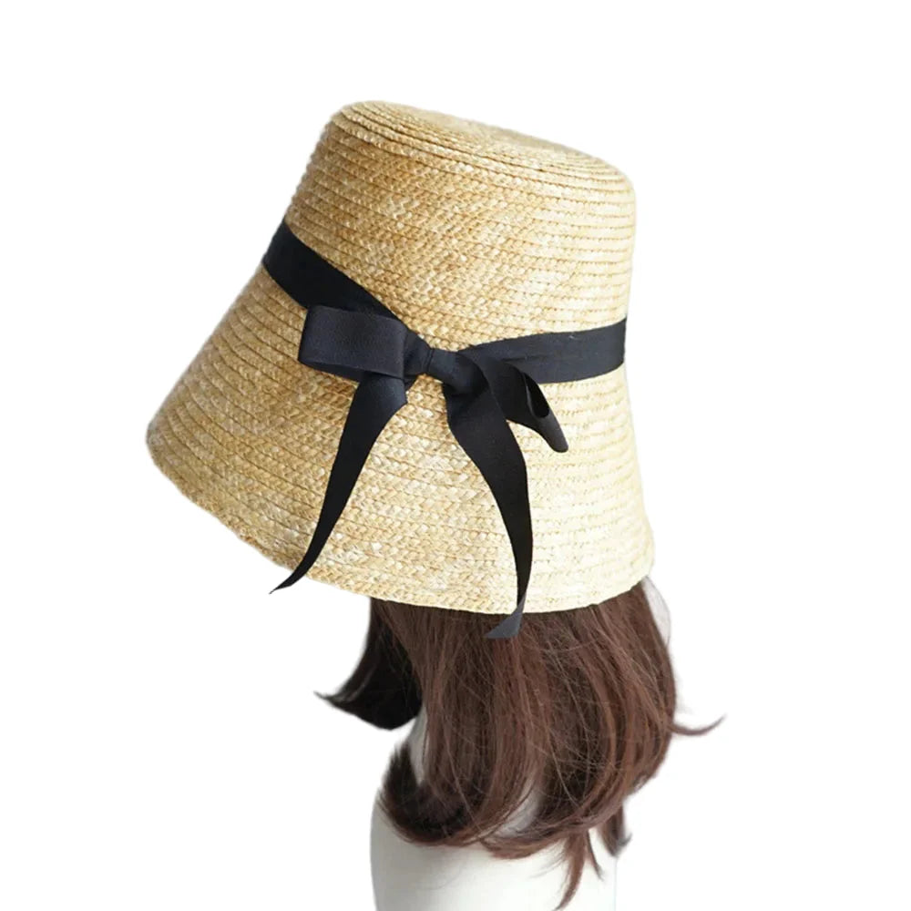 Stockport Handmade Summer Straw Bucket Hat