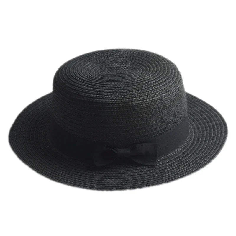 Tetouan Summer Ribbon Straw Boater Hat