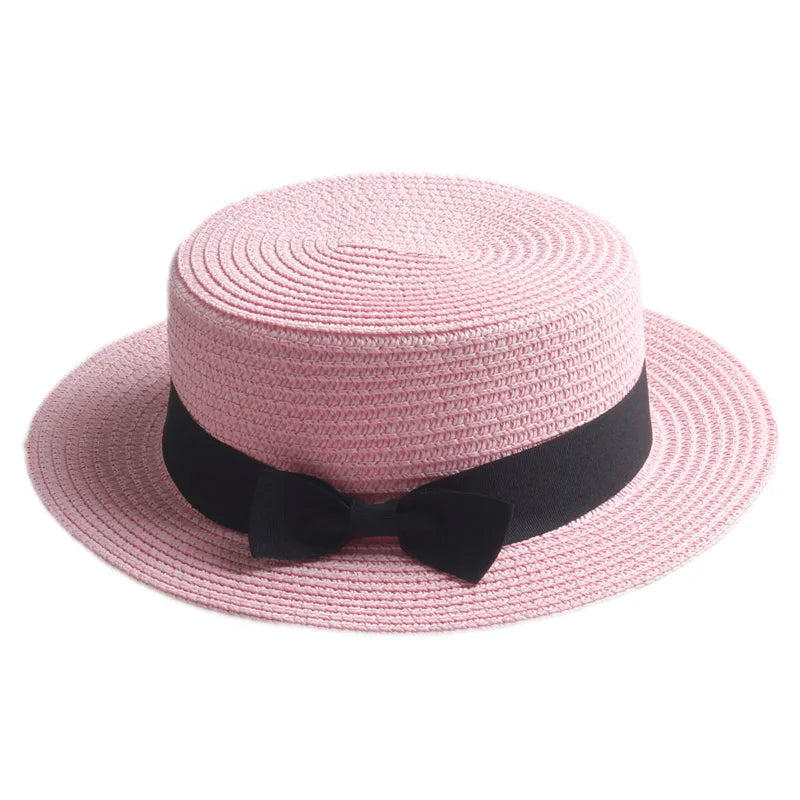 Tetouan Summer Ribbon Straw Boater Hat